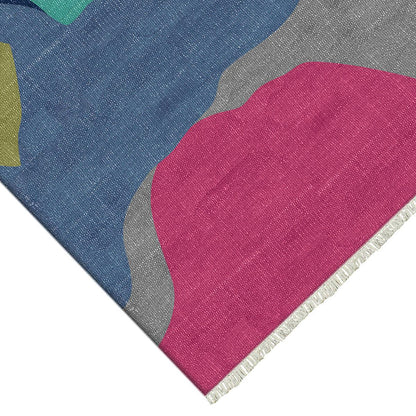 Abstract Multicolor Handmade Modern Living Room Cotton Area Rug DGP-70