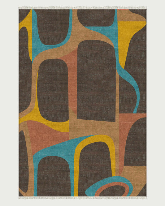 Handmade Braided Multicolor Outdoor Abstract Modern Cotton Area Rug DGP-71