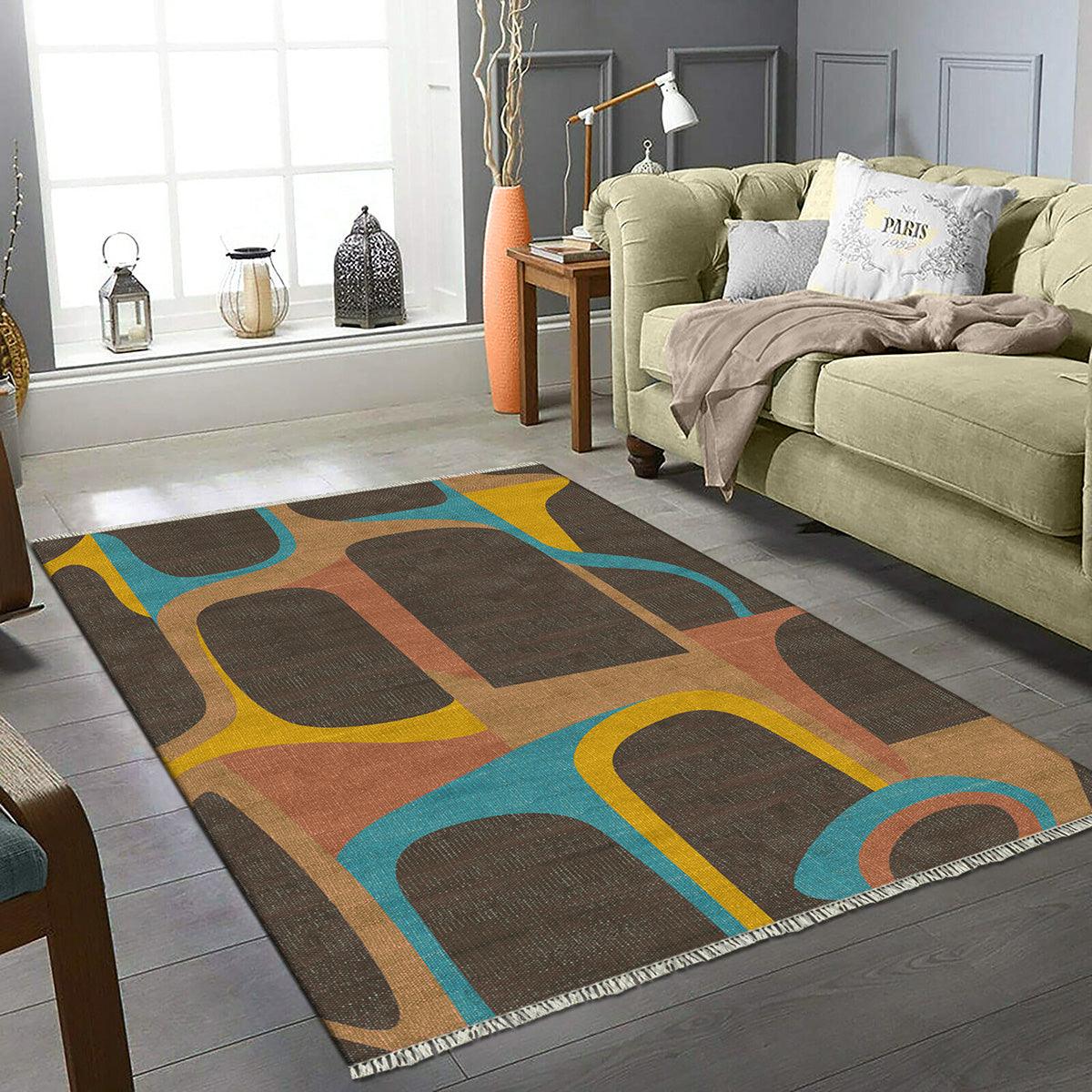 Handmade Braided Multicolor Outdoor Abstract Modern Cotton Area Rug DGP-71