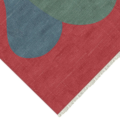 Handloom Multicolor Home Decor Indian Abstract Cotton Area Rug DGP-72