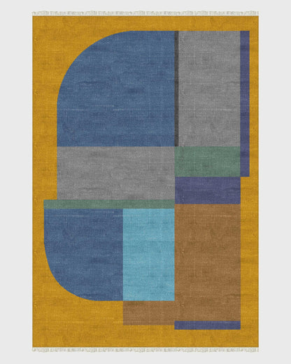 Indian Multicolor Hand Made Trendy Design Cotton Area Rug DGP-73