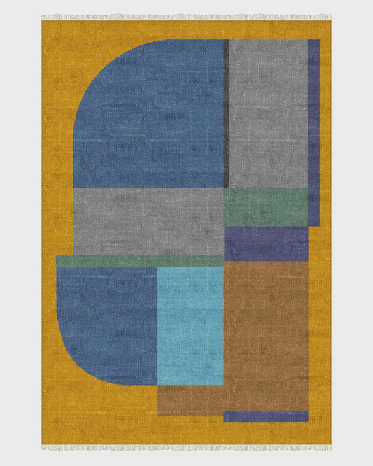 Indian Multicolor Hand Made Trendy Design Cotton Area Rug DGP-73