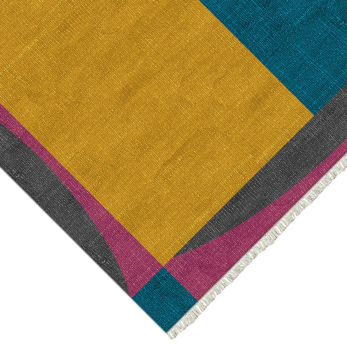 Eco Friendly Multicolor Cotton Handmade Abstract Modern Area Rug DGP-74