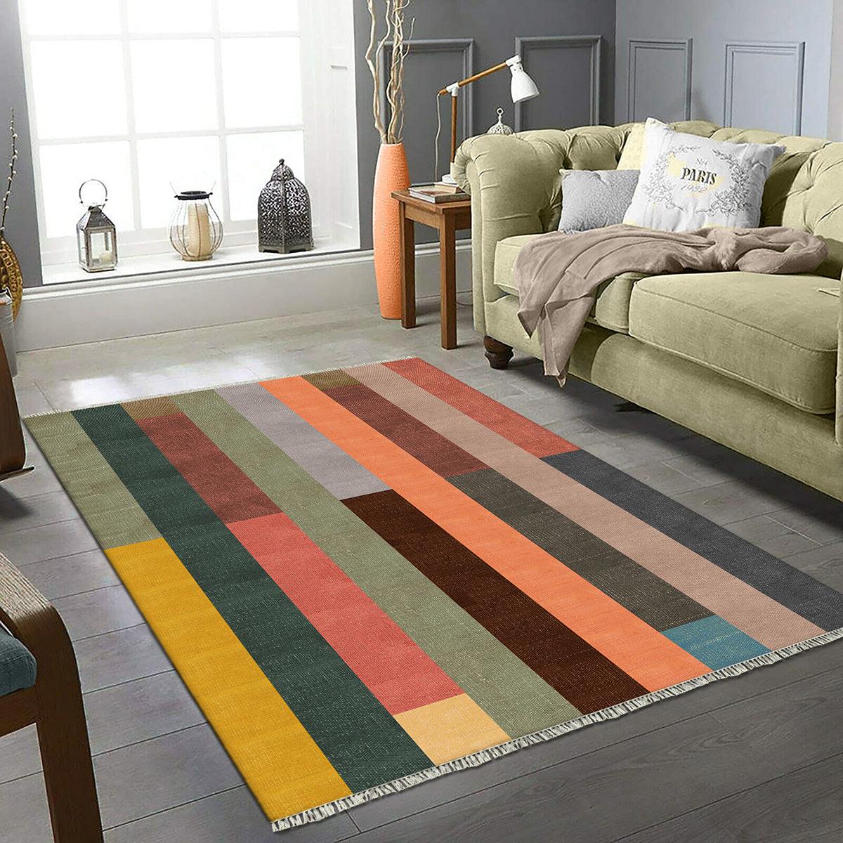 Attractive Multicolor Farmhouse Handmade Indian Cotton Rug DGP-81