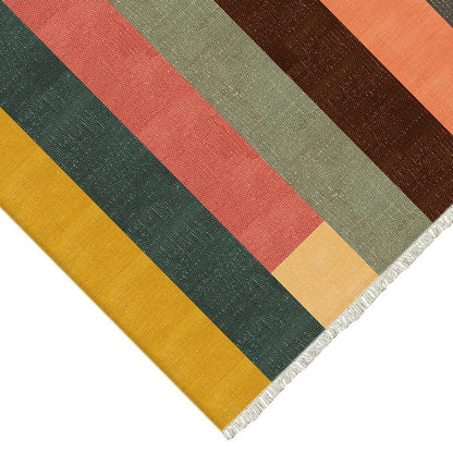 Attractive Multicolor Farmhouse Handmade Indian Cotton Rug DGP-81