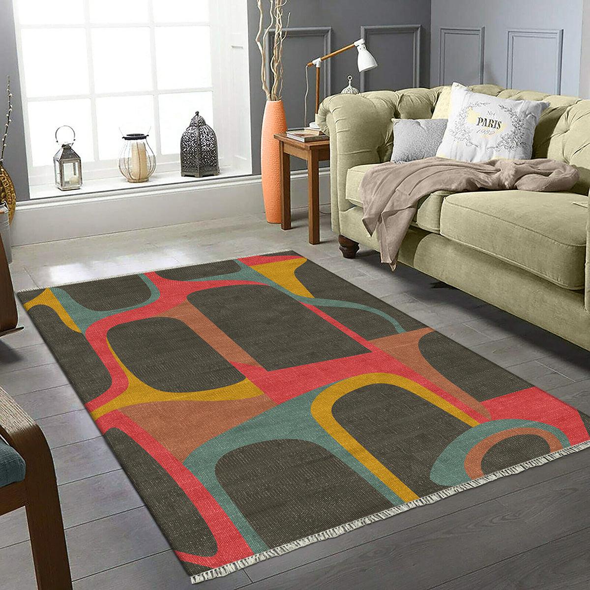 Abstract Multicolor Farmhouse Handmade Modern Outdoor Area Rug DGP-59