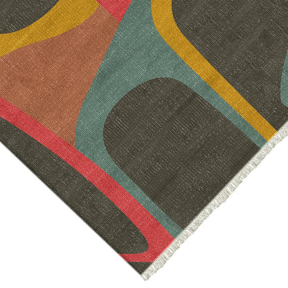 Abstract Multicolor Farmhouse Handmade Modern Outdoor Area Rug DGP-59