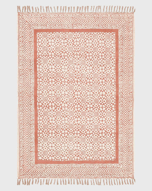 Indian Multicolor Hand Made Trendy Design Cotton Area Rug DGP-56