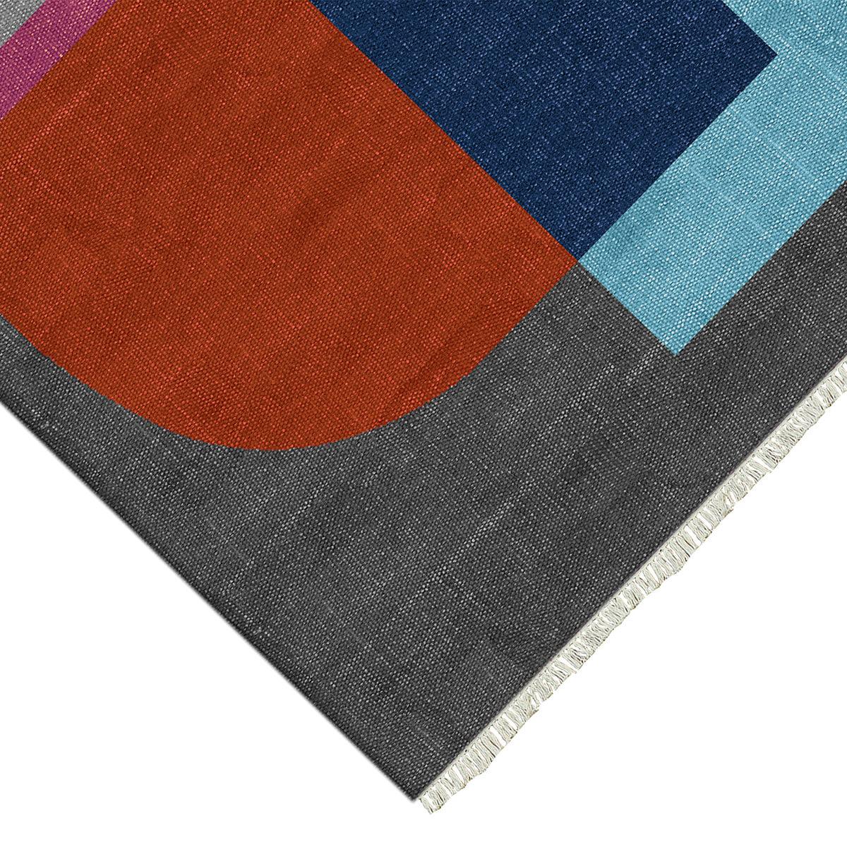 Trendy Design Multicolor Indian Farmhouse Cotton Outdoor Area Rug DGP-65