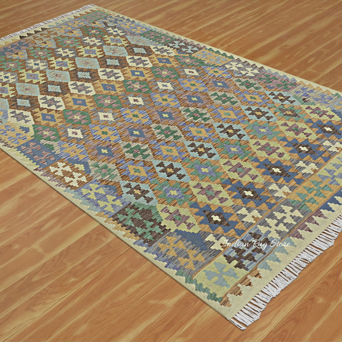 Hand Crafted Wool Multicolor Beautiful Bedroom Rug