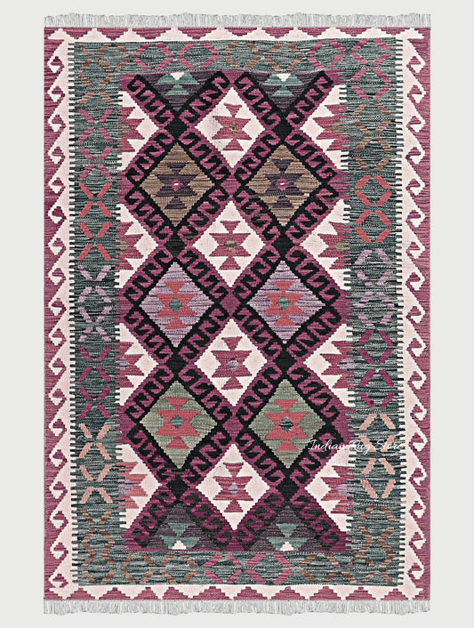 Hand Crafted Wool Beautiful Living Room Kilim