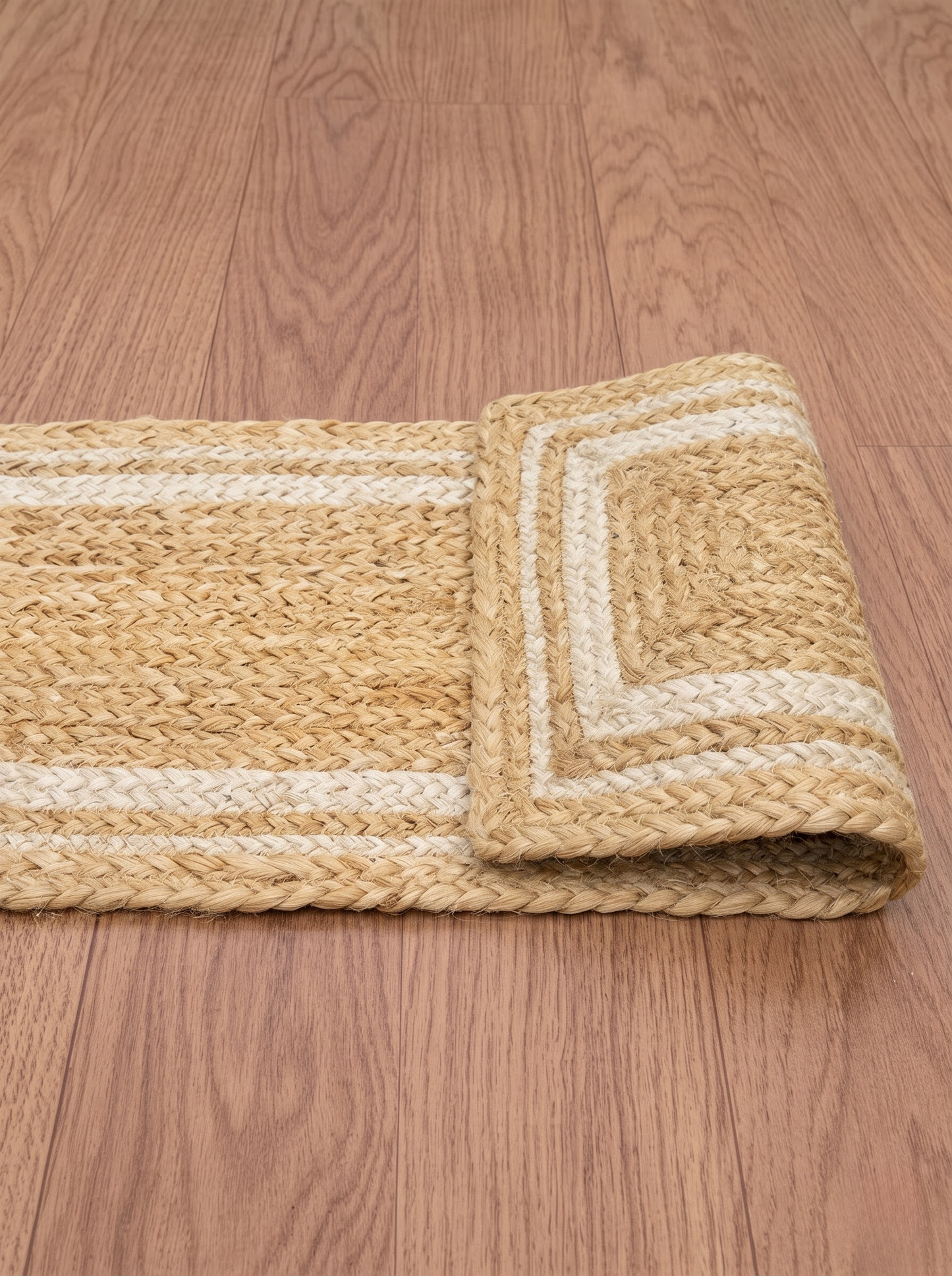 Handwoven Braided Jute Stair Treads Set – Boho Farmhouse Rug