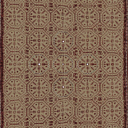 Thread Work Bordered Black Brown Living Area Cotton Dhurries - Indian Rug Store