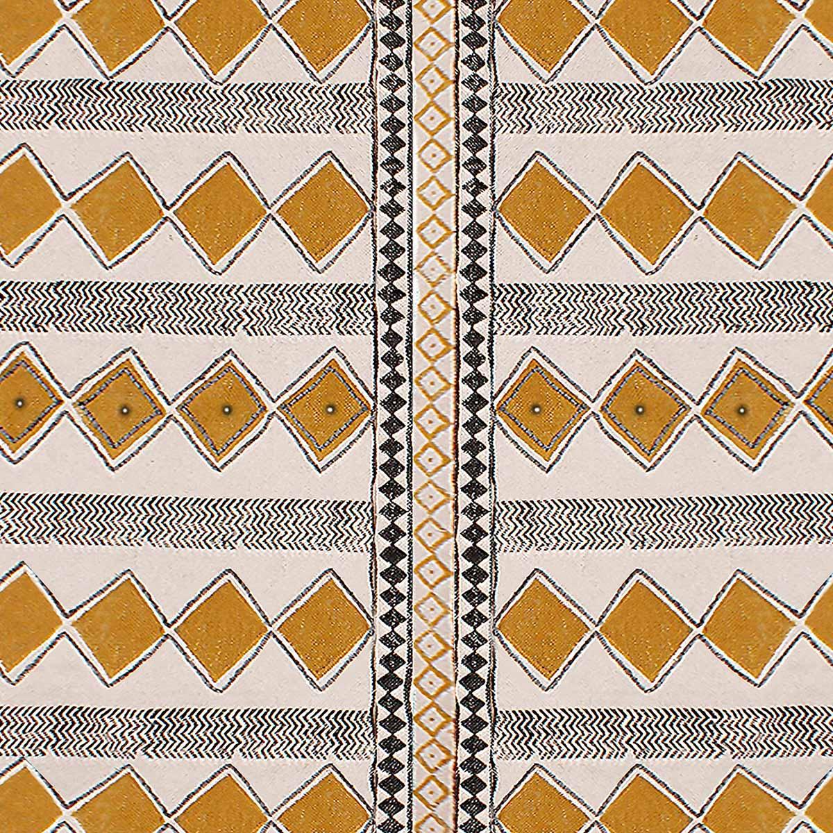 Cotton Dhurries Hand Block Printed Beige Entrance