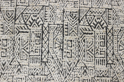 Outdoor Hand Block Printed Cotton Dhurrie Beige