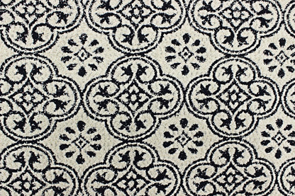 Cotton Dhurrie Entry Way Beige Hand Block Printed