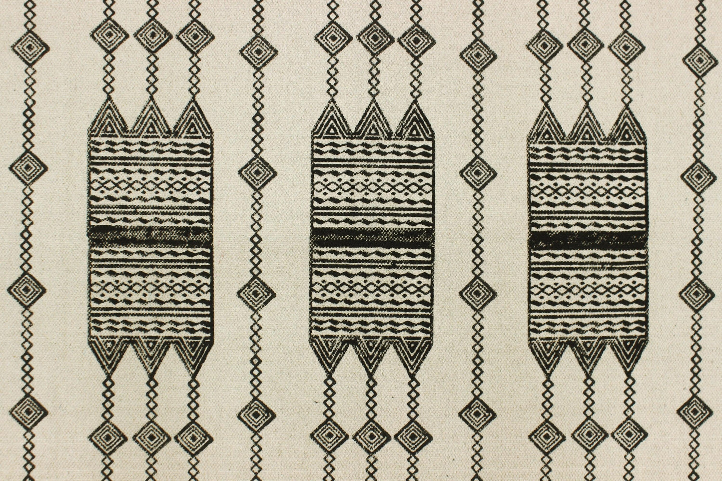 Cotton Dhurrie Hand Block Printed Hallway Beige