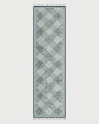 Cotton Dhurrie Hand Block Printed Living Area Gray