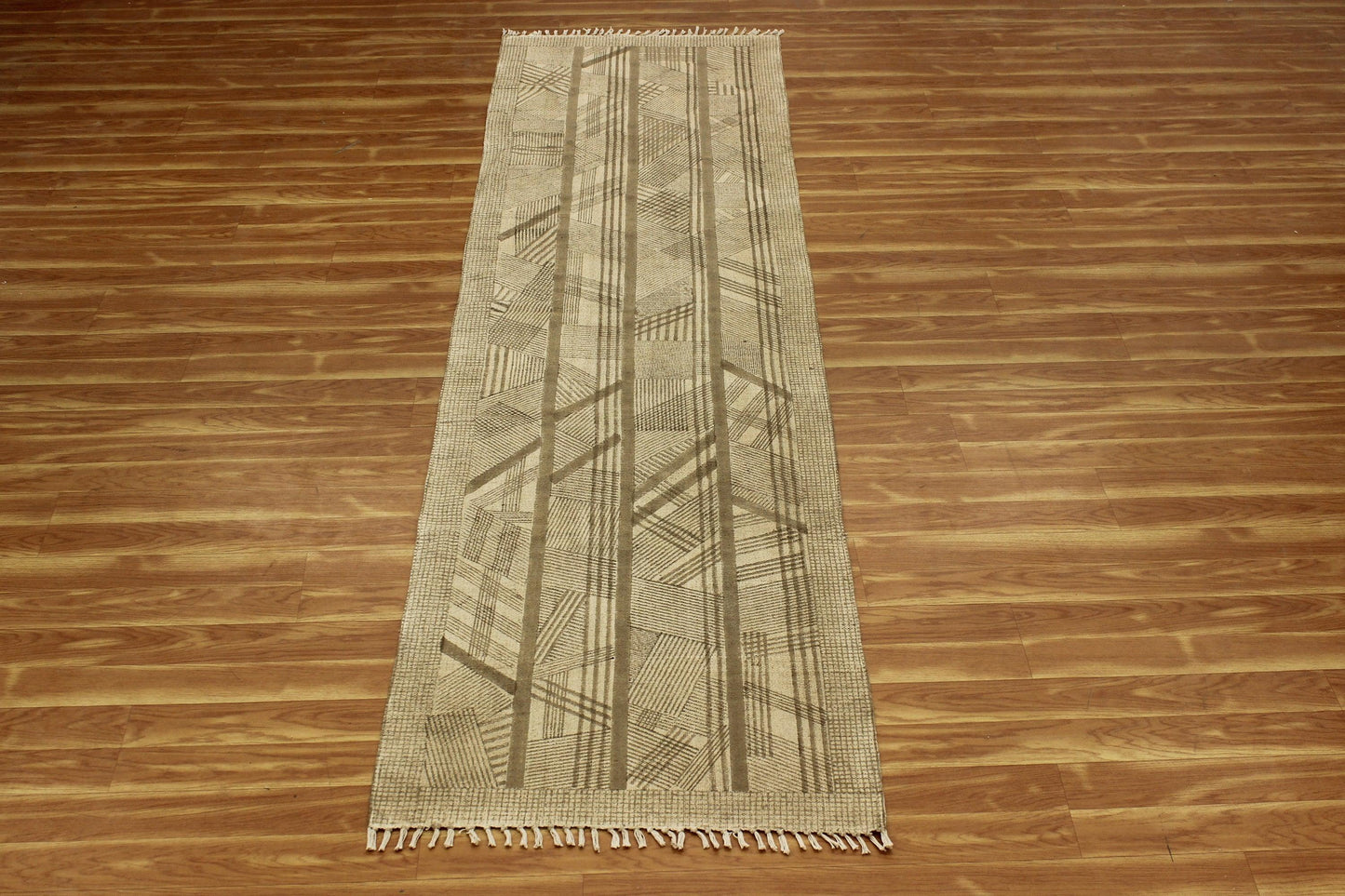 Cotton Dhurrie Hand Block Printed Entry Way Brown