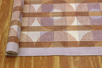 Cotton Dhurrie Hand Block Printed Outdoor Brown