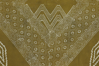 Green Beige Indian Hand Block Print Geometric Guest room Cotton rug