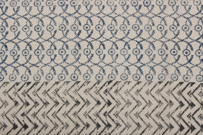 Hand Block Printed Blue Home Decor Cotton Dhurries