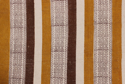 Brown Hand Block Printed Entry Way Cotton Dhurrie