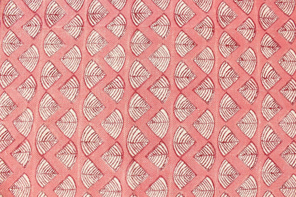 Pink Hand Block Printed Home Decor Cotton Dhurries