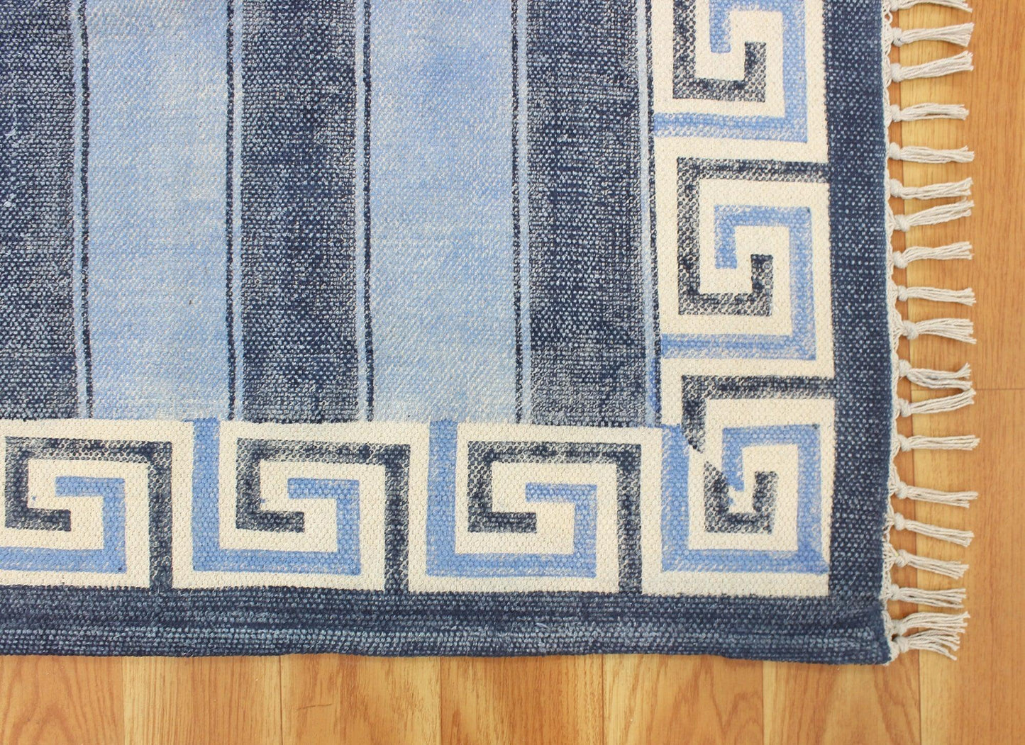 Cotton Dhurries Hand Block Printed Blue Home Decor