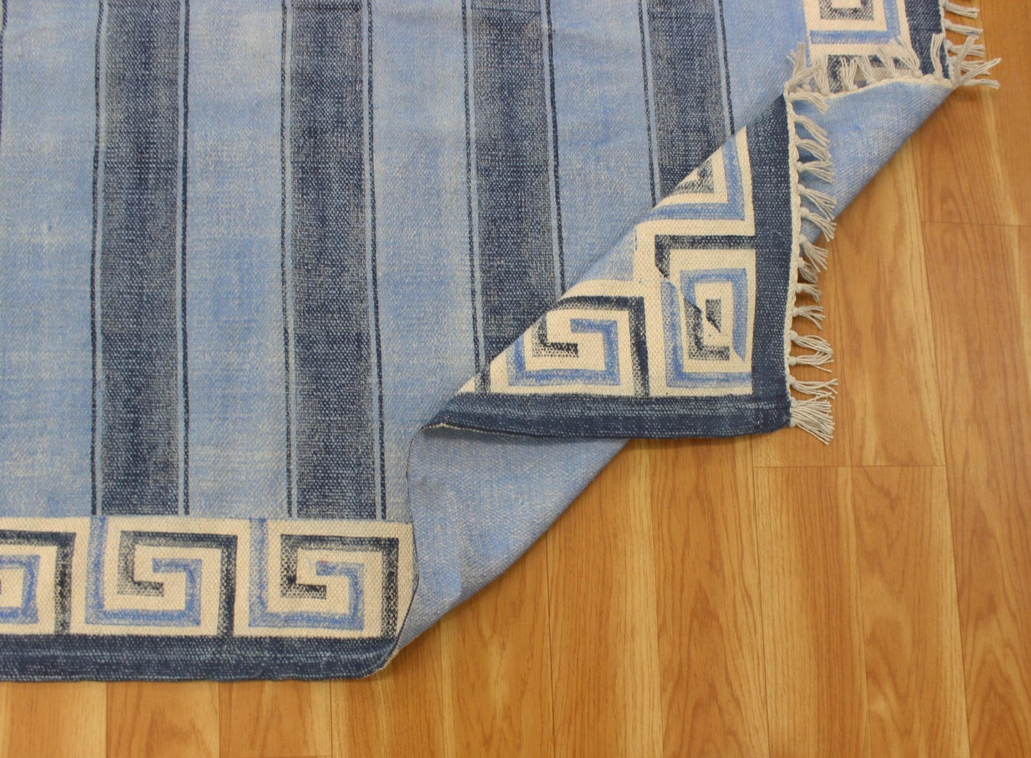 Cotton Dhurries Hand Block Printed Blue Home Decor