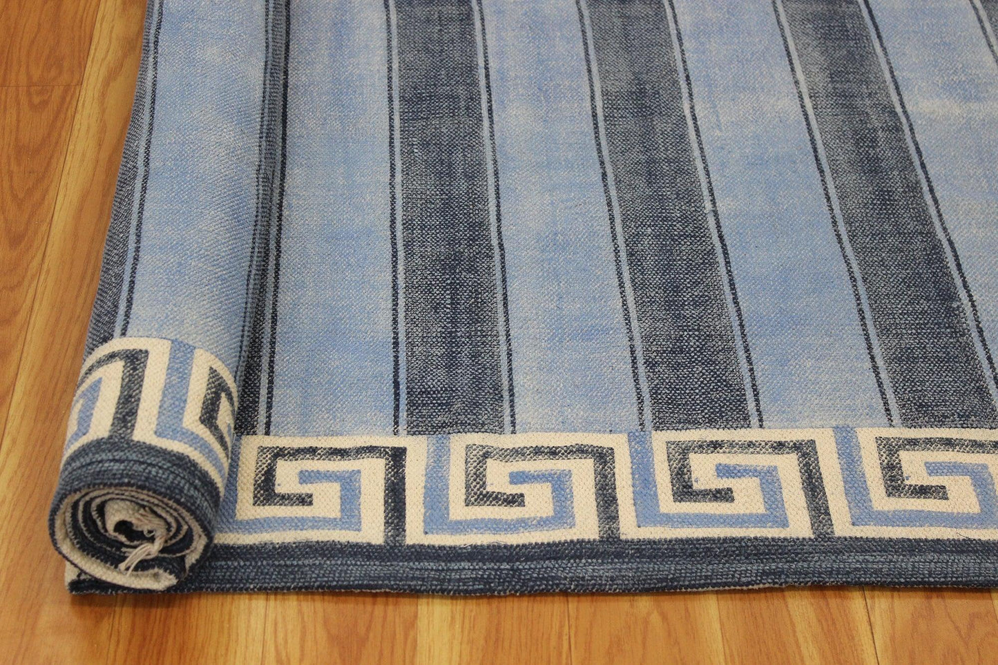 Cotton Dhurries Hand Block Printed Blue Home Decor