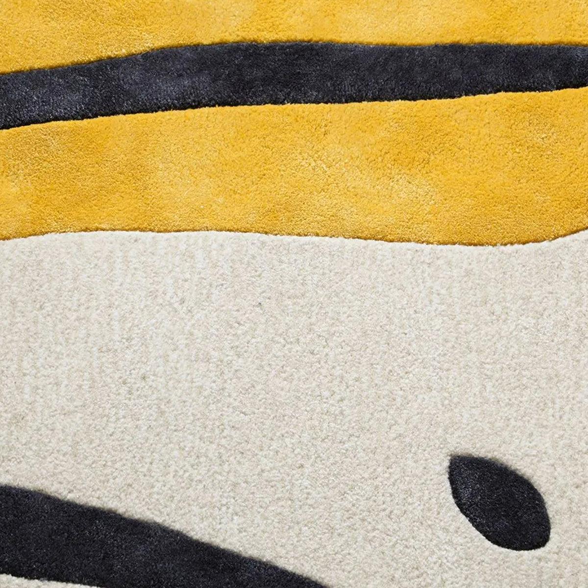 Hand Tufted Indoor Yellow Wool Rug HTM-11