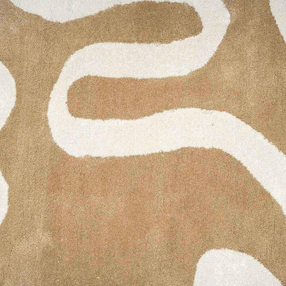 Hand Tufted Beige Wool Rug HTM-12