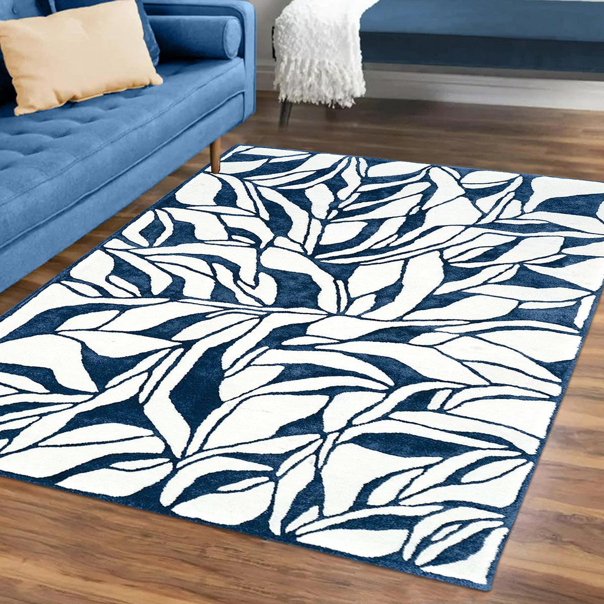 Traditional Hand Tufted Blue Wool Rug HTM-16