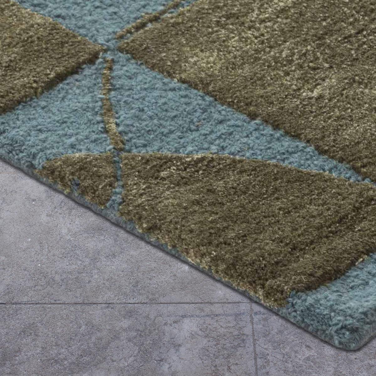 Hand Tufted Blue Wool Area Rug HTM-02