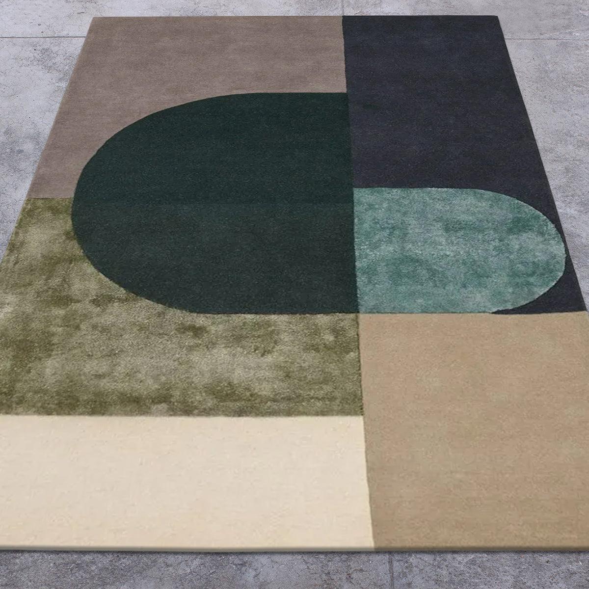 Hand Tufted Outdoor Blue Wool Rug HTM-28