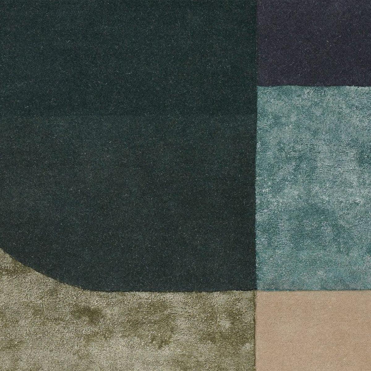 Hand Tufted Outdoor Blue Wool Rug HTM-28