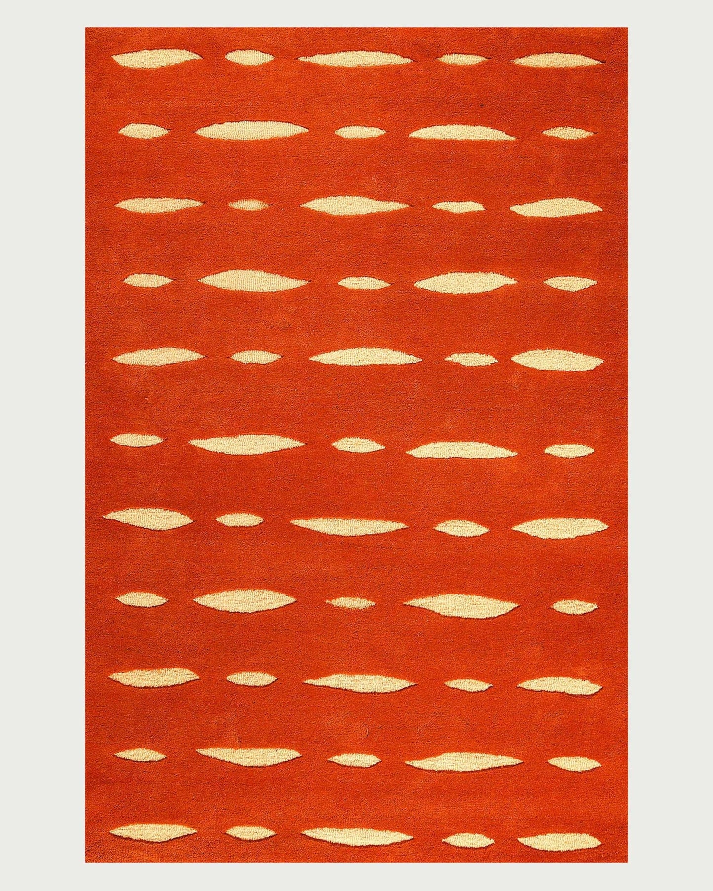 Hand Tufted Orange Wool Rug HTM-46