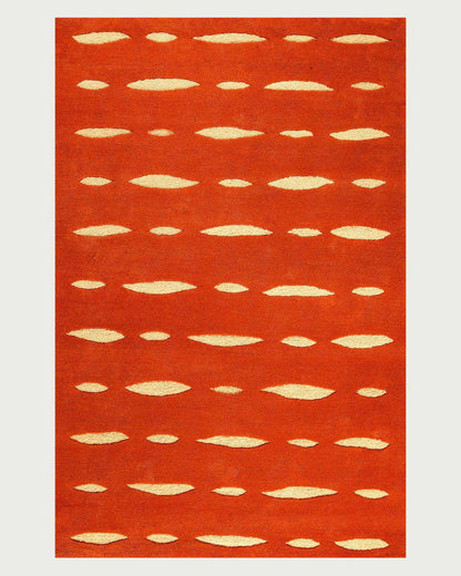 Hand Tufted Orange Wool Rug HTM-46