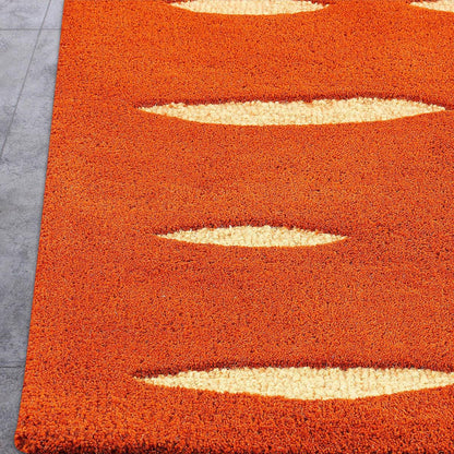 Hand Tufted Orange Wool Rug HTM-46