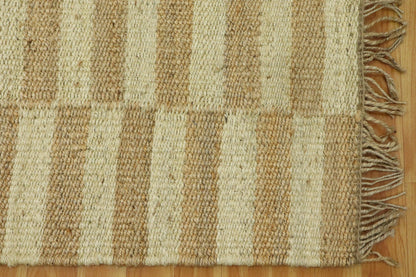 Natural Fiber Hand Woven Beige Brown Home Decor Jute Rug