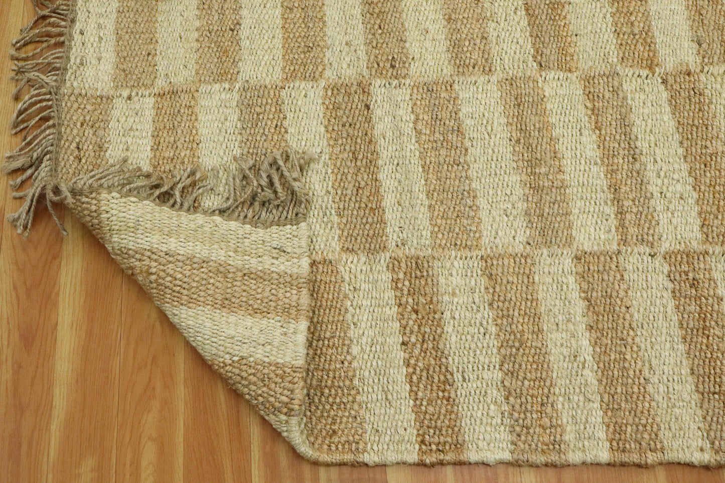 Natural Fiber Hand Woven Beige Brown Home Decor Jute Rug