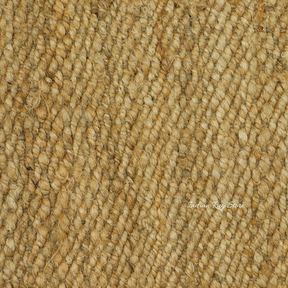 Traditional Beige Black Hand Woven Indoor Jute Rug