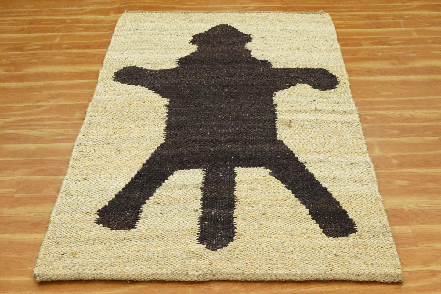 Beautiful Beige Brown Hand Woven Bedroom Decor Jute Rug