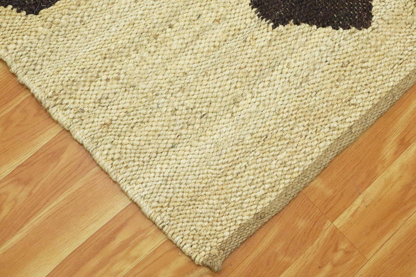 Beautiful Beige Brown Hand Woven Bedroom Decor Jute Rug