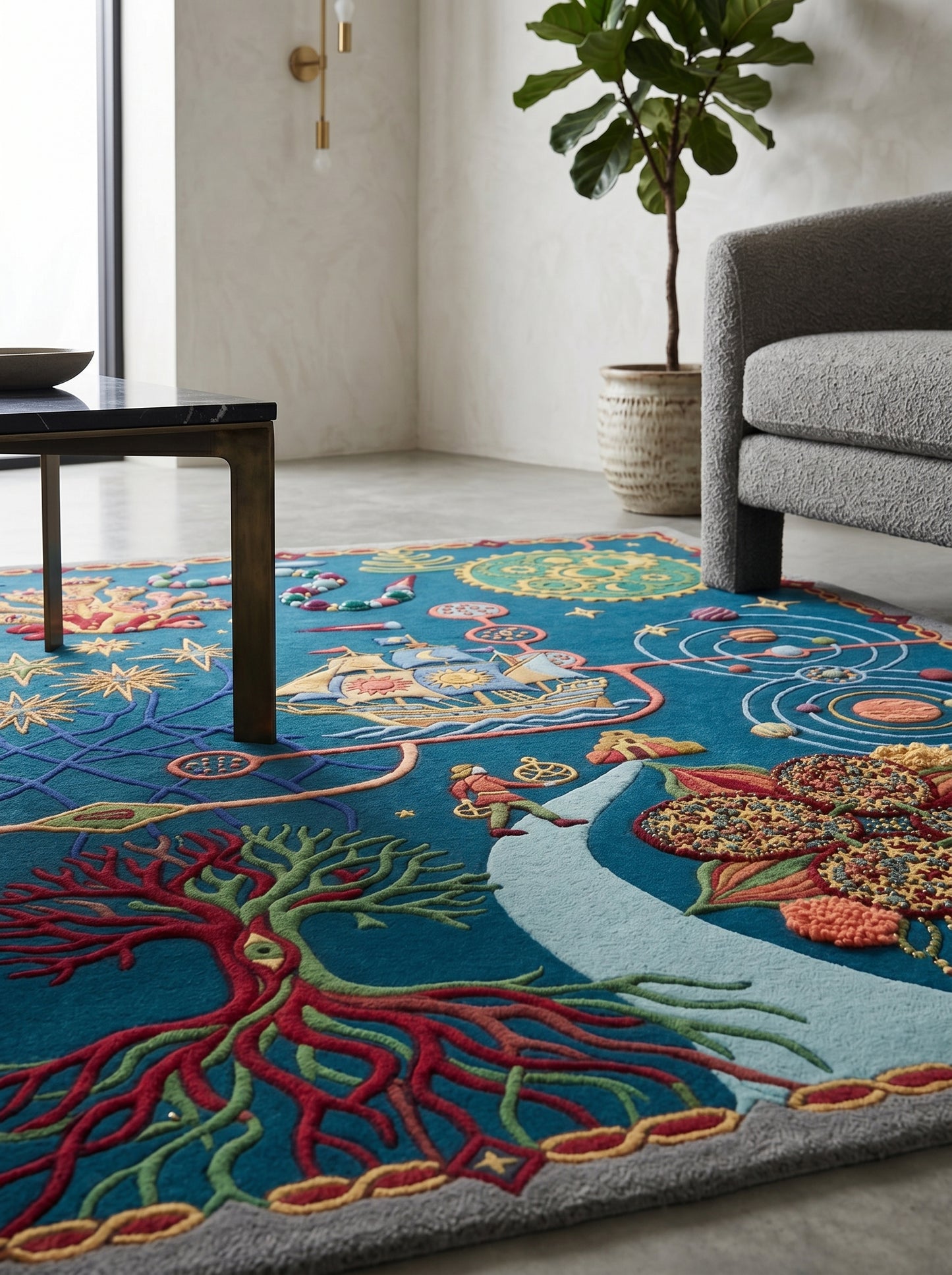 Inverness Blue Vein Rug