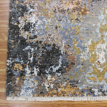 Wool Multicolor Hand Knotted Modern Outdoor Area Rug - Indian Rug Store