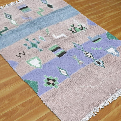 Eco Friendly Hand Tufted Beautiful Textured Blue Area Rug