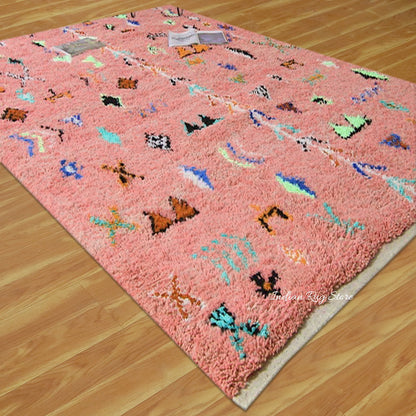 Eco Friendly Hand Tufted Beautiful Baby Pink Area Rug