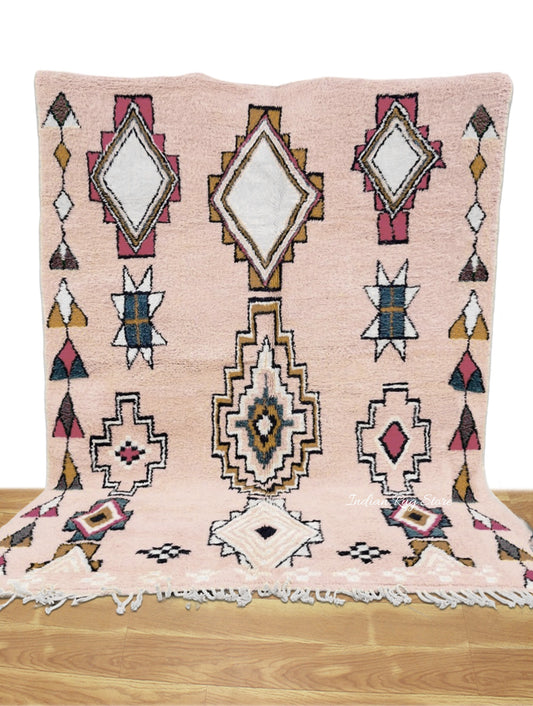 Eco Friendly Hand Tufted Beautiful Peach color Area Rug